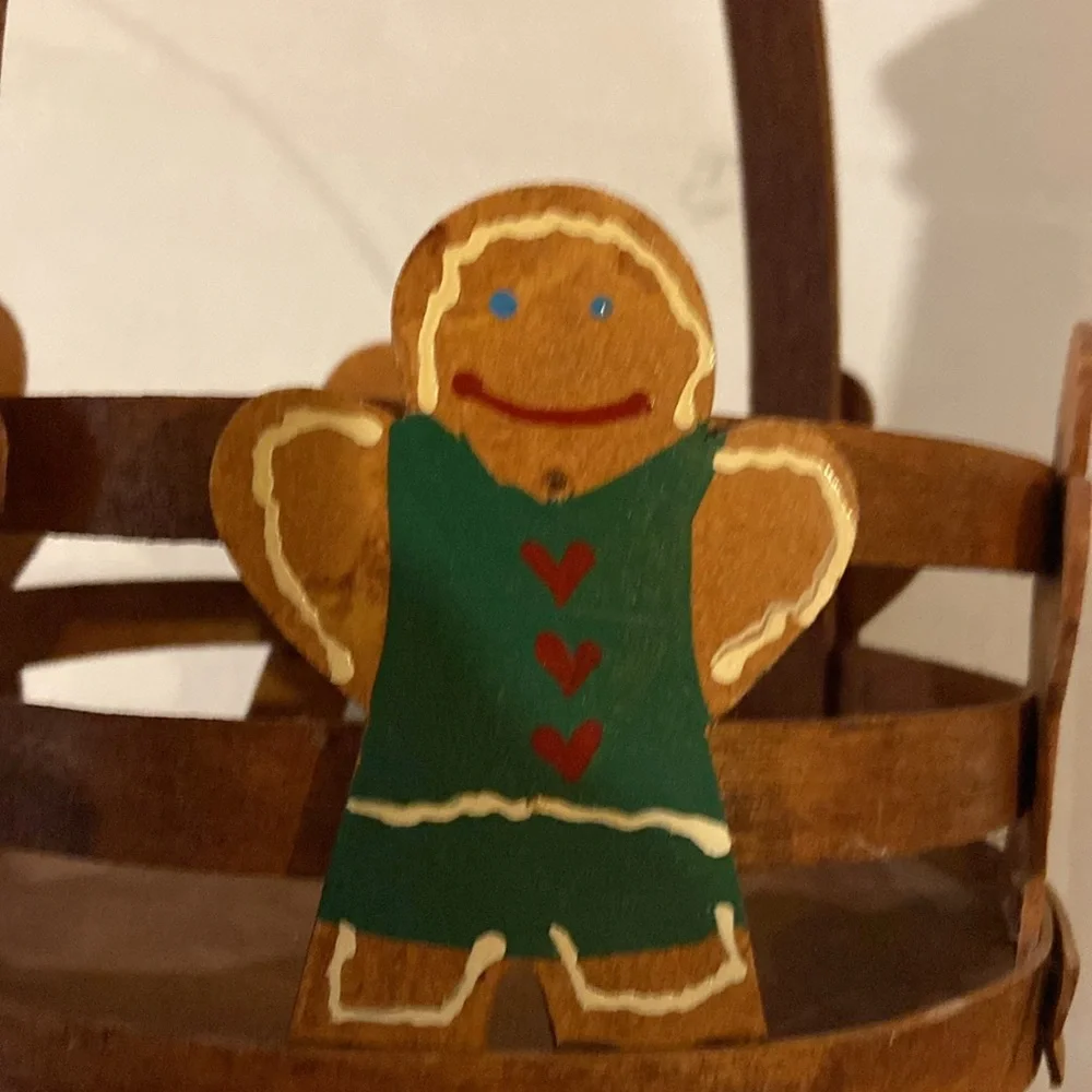 Vintage Gingerbread Man Basket